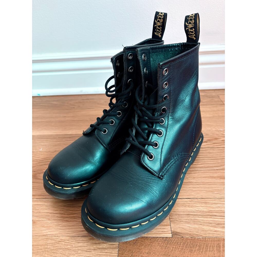 Dr. Martens 1460 Pascal Virginia Black Leather Boots 7 - Grunge Core Aesthetic
